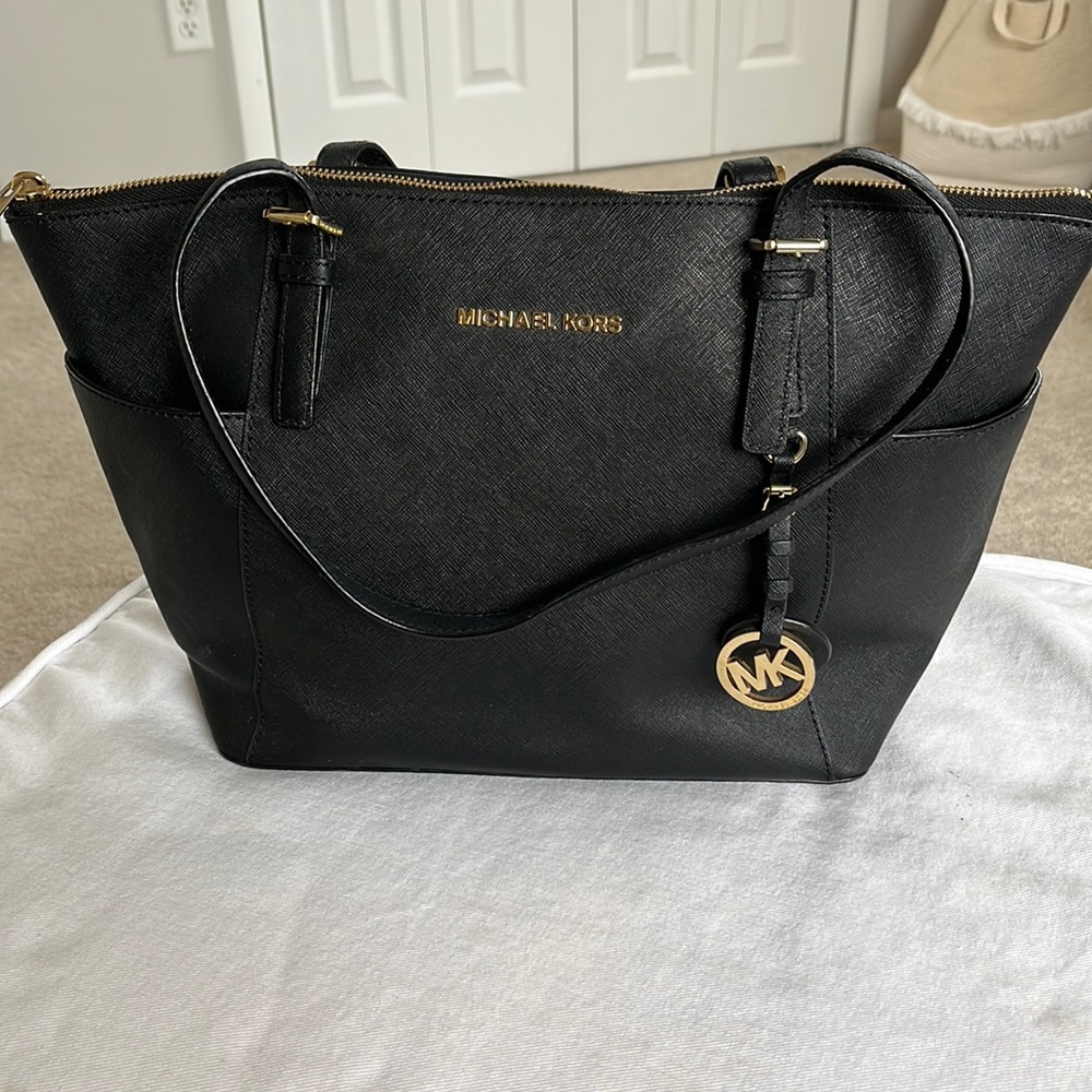 Michael Kors Black Shoulder Tote Bag